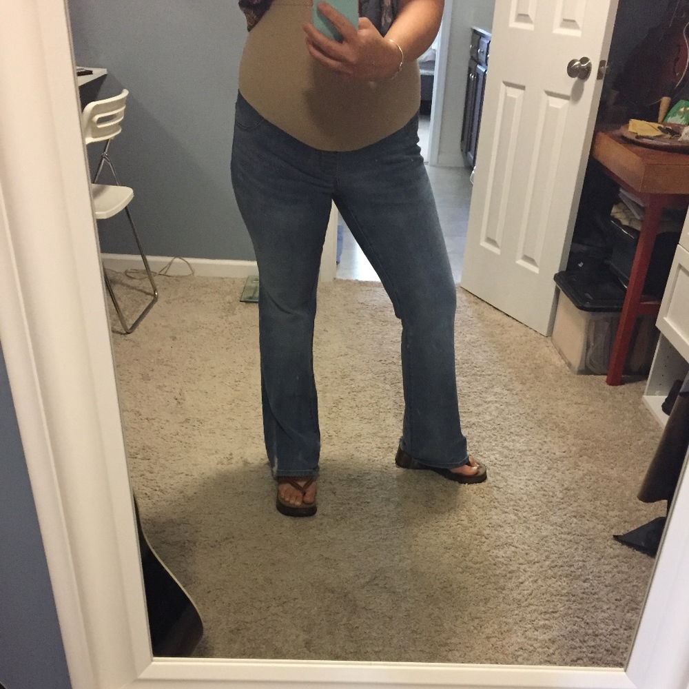 Indigo Blue Maternity Flare Leg Jeans